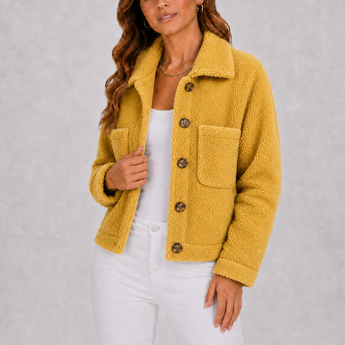 Women's Casual Knit Blazer Jacket with Pockets for Autumn-Edit Velvet