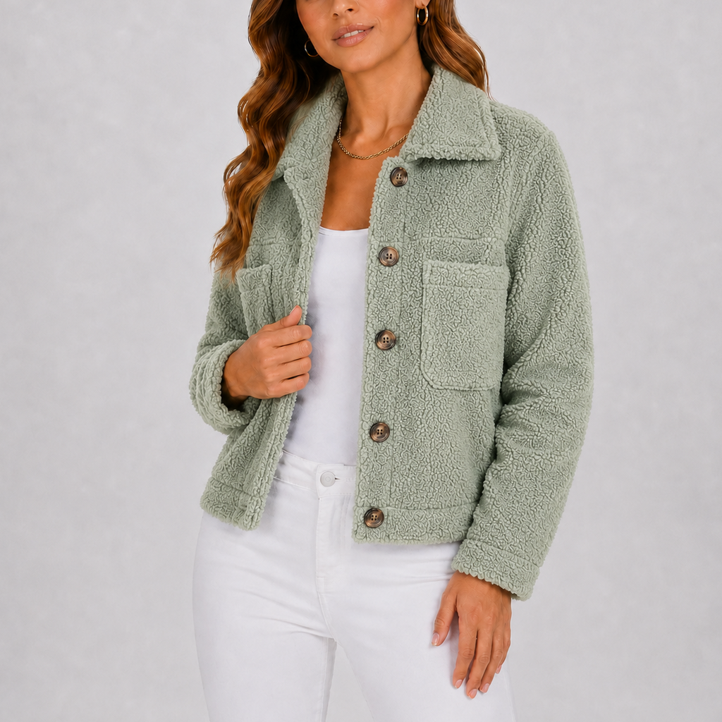 Women's Casual Knit Blazer Jacket with Pockets for Autumn-Edit Velvet