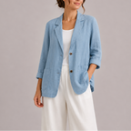 Women's Lightweight Elegant Casual Linen Blazer-Edit Velvet